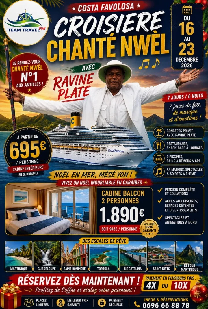 Croisière Chanté Nwèl avec Ravine Plate
