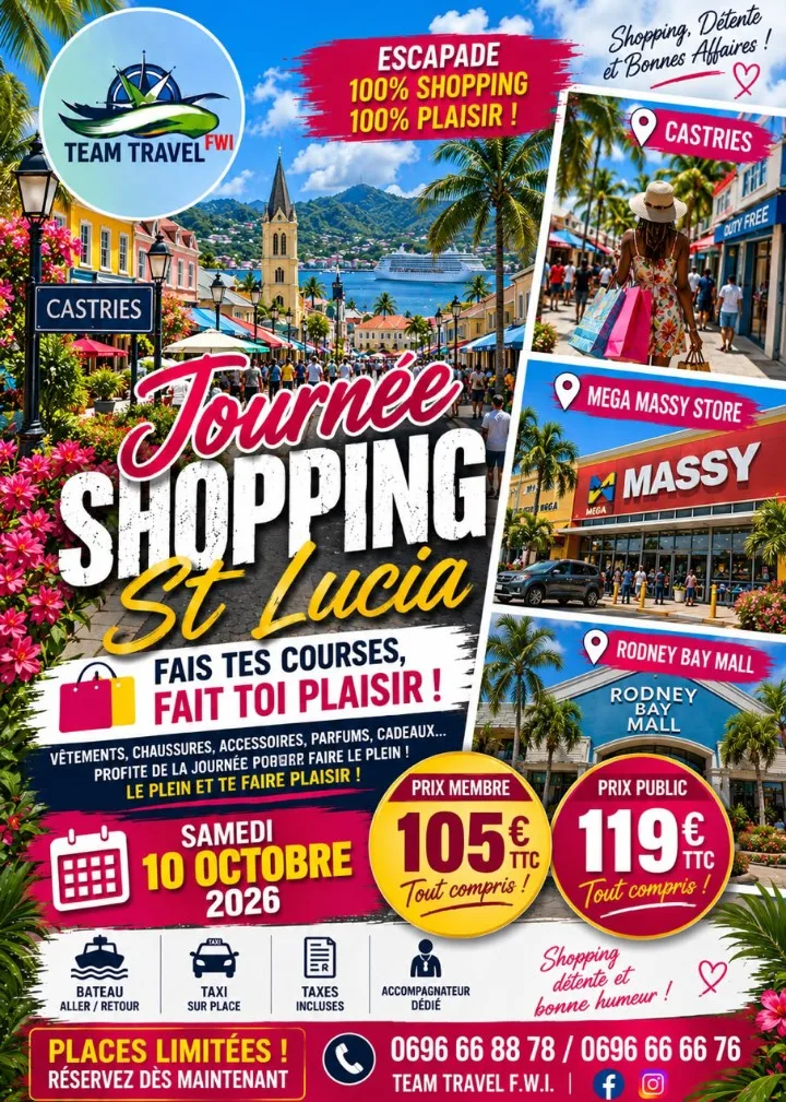 Journée shopping à Sainte-Lucie